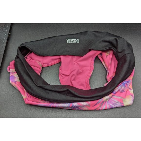 PINK SPORT Hot Pink Hawaiian Floral Gym to Swim Shortie Shorts Size S P CH - Picture 4 of 6